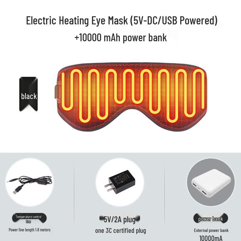 USB Far-Infrared Heating Eye Massager: Relieve Eye Fatigue, Promote Sleep with Electric Heat and Shading.