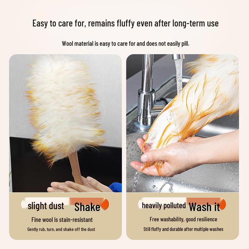 Electrostatic Wool Duster for Household Cleaning – Large Gap and Dust Removal Brush.