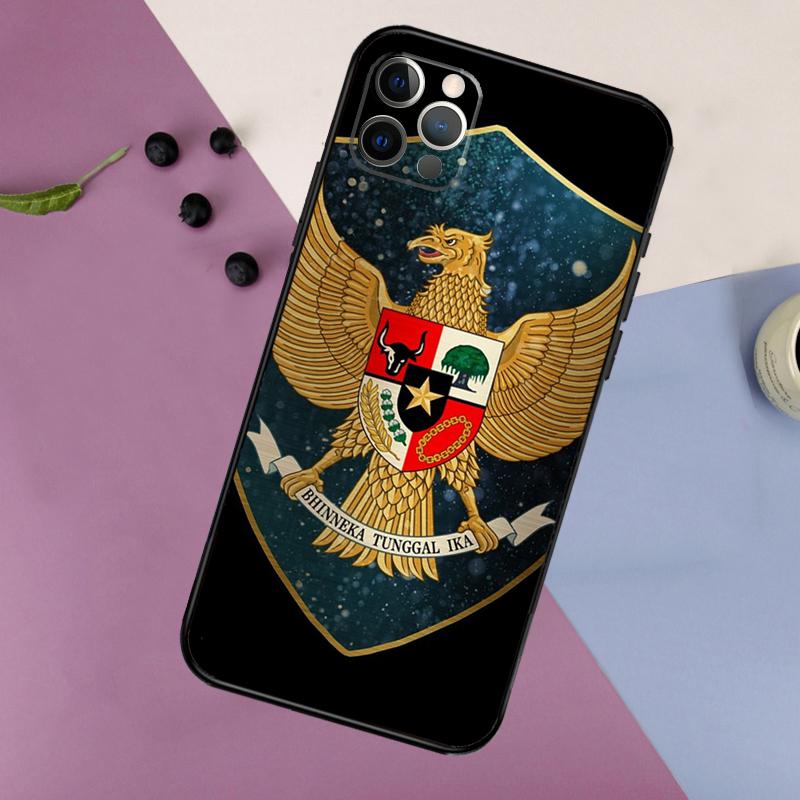 Indonesia Passport Flag Map Phone Case For iPhone 16 15 13 12 11 14 Pro Max Mini X XR XS Max 7 8 Cover Funda