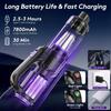 Portable Cordless Car Vacuum 20000Pa, 130W Brushless Motor with LED Light & 7800mAh Battery, Multi-Nozzles for Car, Home, Office