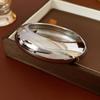 European & American Pleated Metal Bangle: Elegant Cold-Style Bracelet with High-End Luxury Design