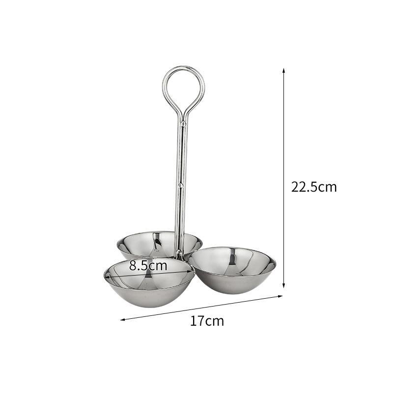 Stainless Steel Snack Platter 3-layer Fruit Plate Snack Bowl Dessert Plate Candy Bowl Pastry Plates Dried Fruit Platter Dish