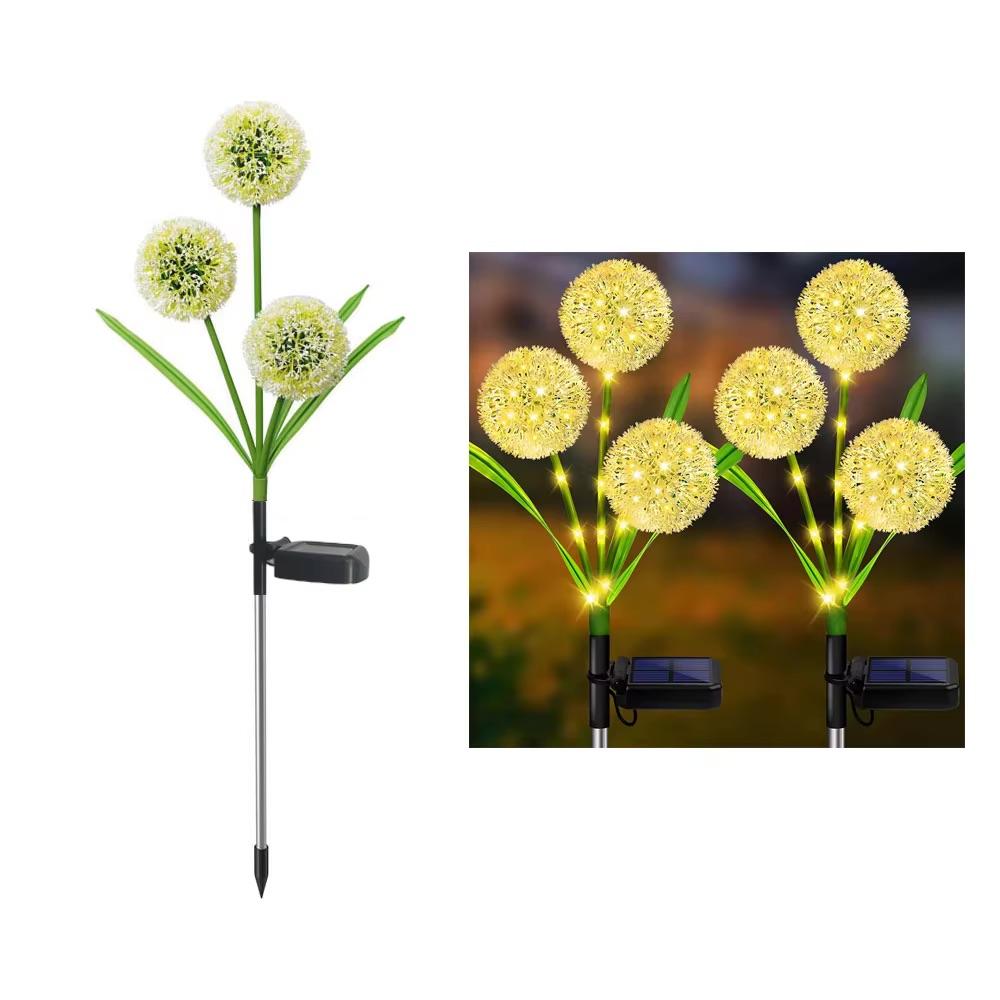 Outdoor Solar Löwenzahnlicht mit 2 Modi Solar-Gartenleuchten IP65 Wasserdicht Dekorationslicht für Garten Rasen Hof Hochzeit