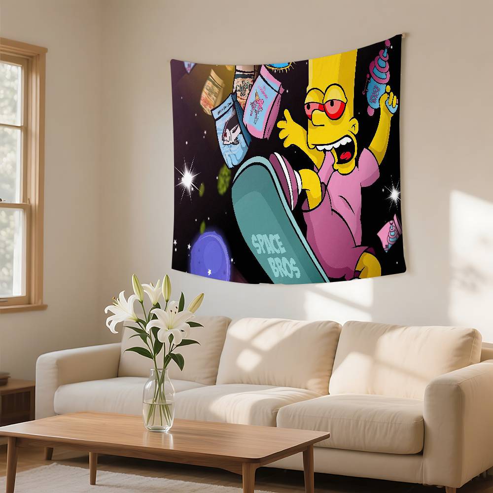 

Funny SSimpson Tapestry Wall Hanging Tapestry Art Deco Blanket Curtain Hanging At Home Bedroom Living Room Decor 74x94cm(29x37in)