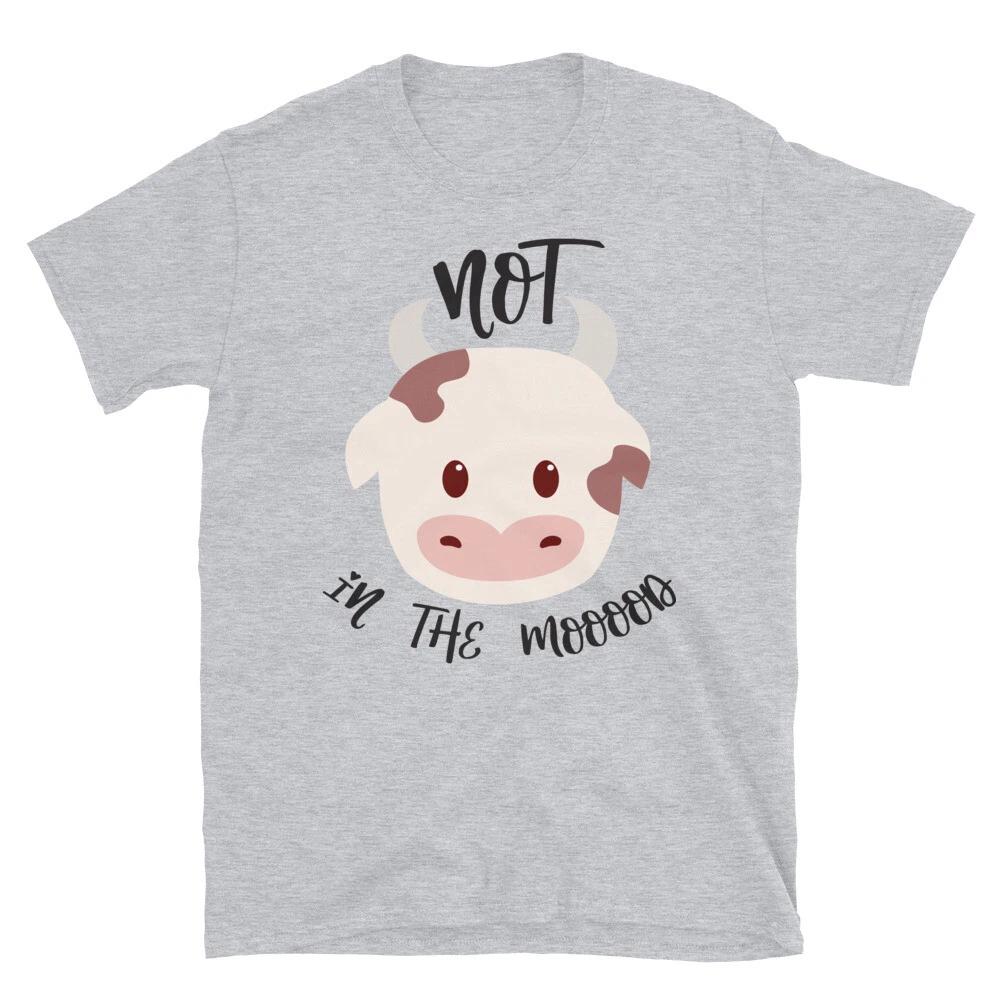 Not in the Mood Funny Cow T-Shirt L