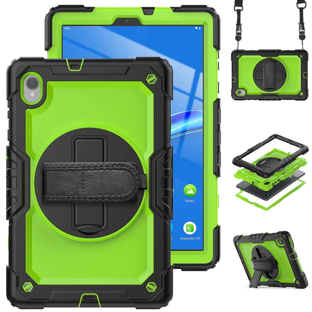 Capa com Suporte Rotativo Universal para Lenovo M10 Plus 2ª Geração TB-X606F X606X K10 TB-X6C6F X6C6X 10.3" com Protetor de Tela
