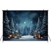 Mocsicka Christmas Tree Backdrop Photography Props Winter Snowflake Forest Decorations Children Party Photo Background Wallpaper