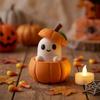 Cartoon Cute Pumpkin Ghost Figurine 3D Printed Pumpkin Ghost Sculpture Birthday