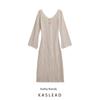 Kaslead New Arrival Women's Clothing Fashion Style Fashion Minimalist Casual Cut Out Long Style Long Sleeve Dress