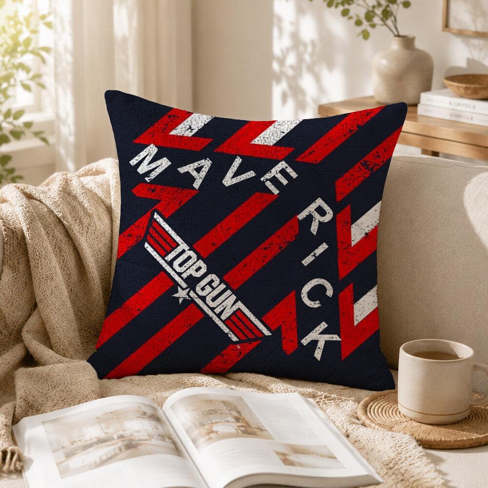 Classic Film Ttop Gun Cushion Cover Organic Linen Square Pillow Case Naturally Durable Hypoallergenic Gentle On Sensitive Skin