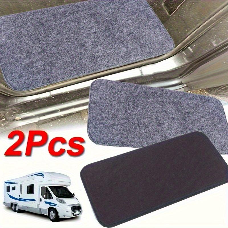 2pcs/ Pack RV Door Stop Mat Black Grey Fabric Anti-Slip Door Pads For Camper Caravan Or Motorhome Interior Accessories
