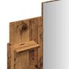 Makeup Table with Mirror Rustic Wood Look 96 x 39 x 142 cm