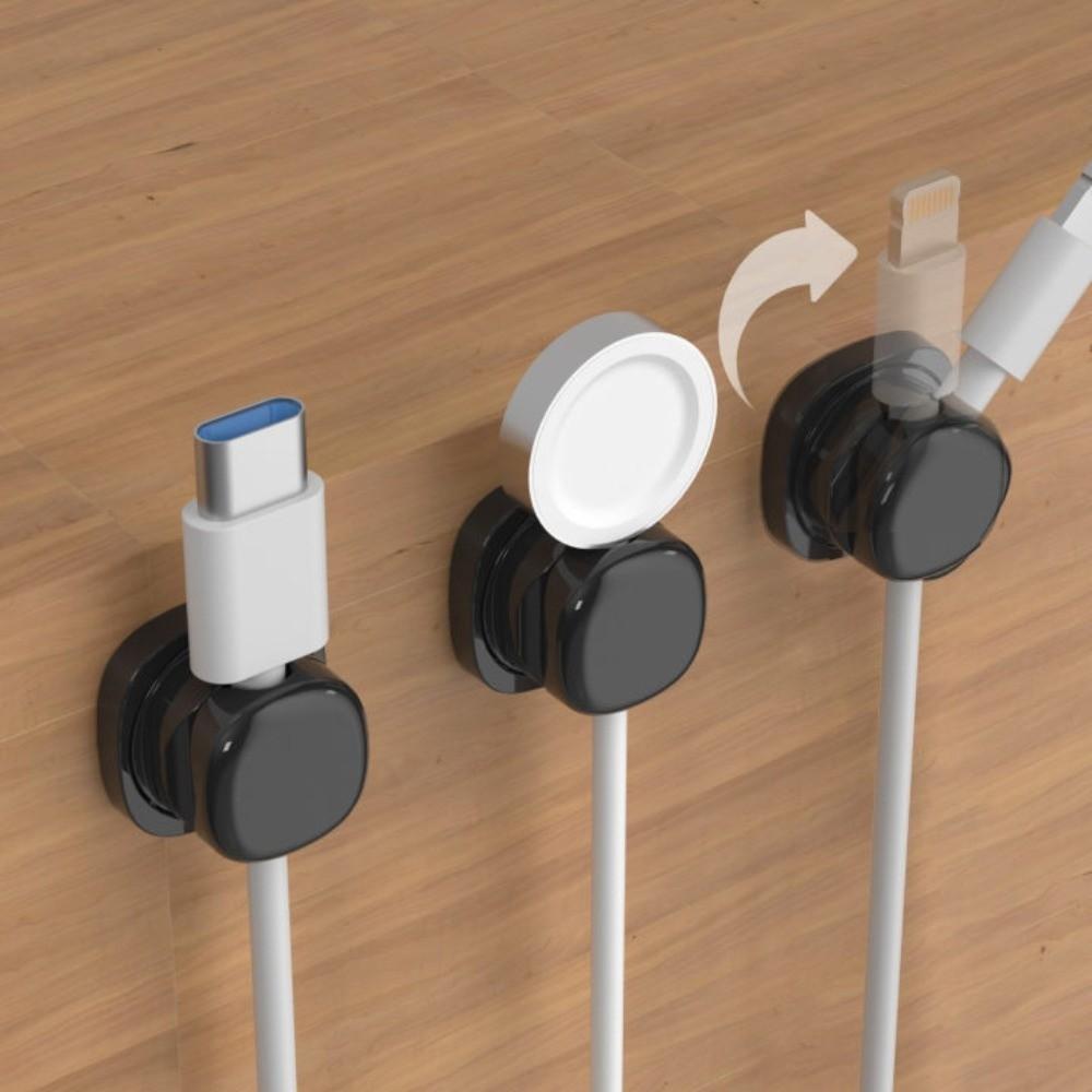 

3Pcs Adjustable Cable Holder Portable Wire Keeper Data Cable Holder Cable Organizer Home чорний