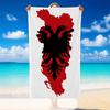 Quick Dry Beach Towel Albania Pattern, Lightweight Absorbent Towel for Pool Beach Vacation Use