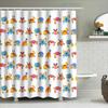 Cute Crab Ocean Shower Curtain Sea Animal Bathroom Decor Waterproof Fabric Liner Set For Kids Room