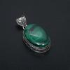 Naturalny kamień malachitowy ręcznie robiony wisiorek ze srebra próby 925 Naturalny wisiorek malachitowy ręcznie robiony wisiorek Prezenty dla kobiet