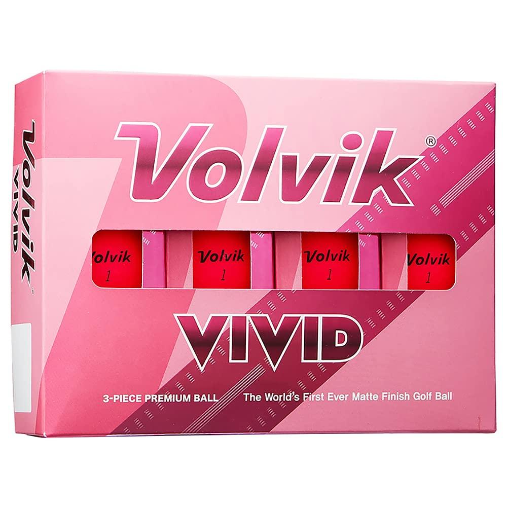 

Volvik VIVID Ladies Day Red Golf Balls, 1 Dozen (12 Balls)