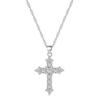 Elegant Zircon Cross Pendant Necklace for Women – Versatile and Stylish Choker Clavicle Chain