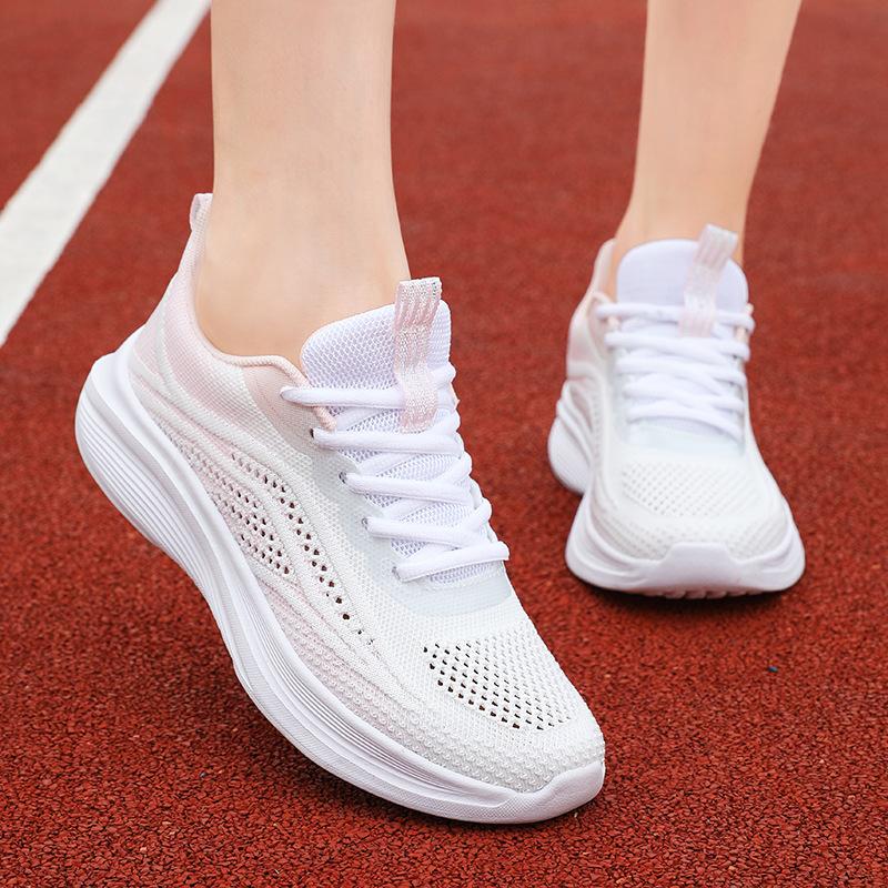 Summer new mesh soft-soled casual shoes fly-woven single-mesh breathable and lightweight running sports shoes 35