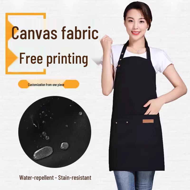 Tablier de taille en toile imperméable avec logo imprimé pour techniciens de salon et fleuristes