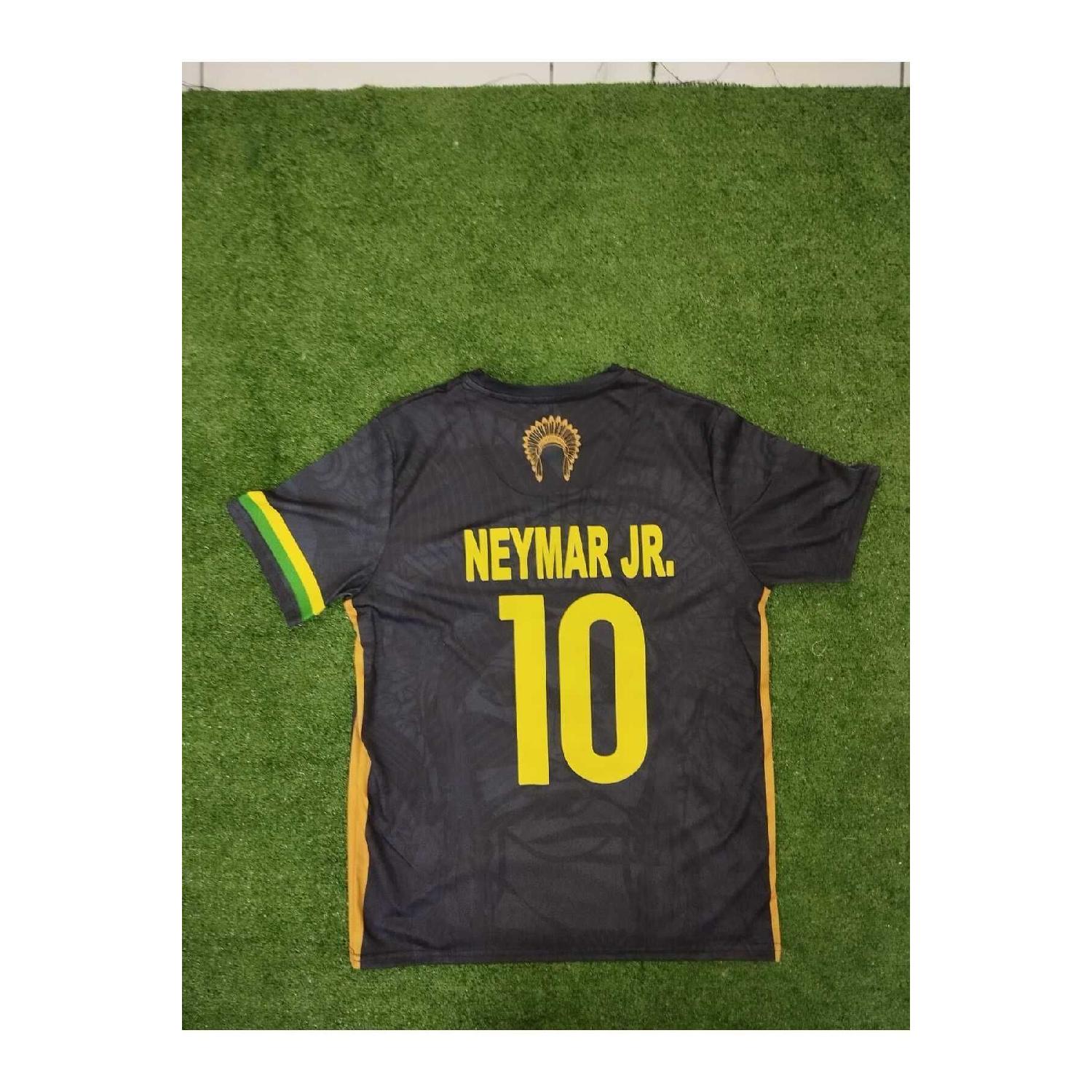 

Brazil Neymar Jr. Retro Custom Champions League Crest Football Jersey 27 S чистый
