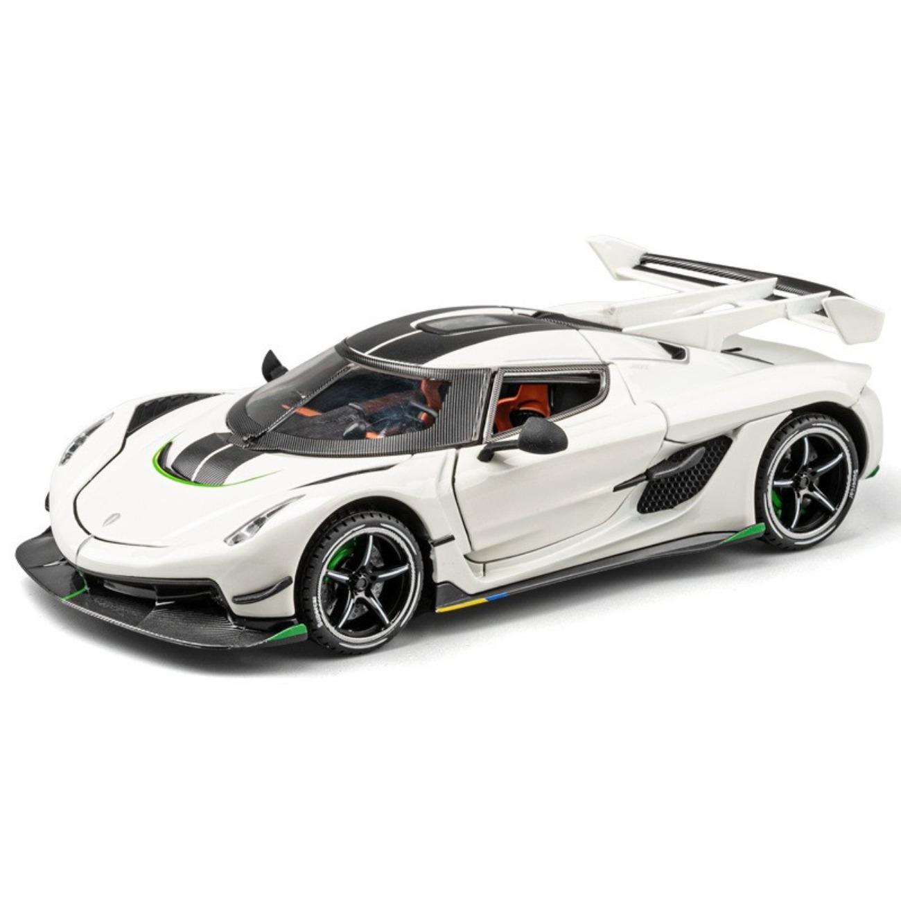 

1/24 Koenigsegg JESKO Сплав Супер Мускул Кар Модель Металл Литье под Давлением Звук и Свет Хост DIY Дисплей Декорация Трендовые Украшения Подарки для Детей белый