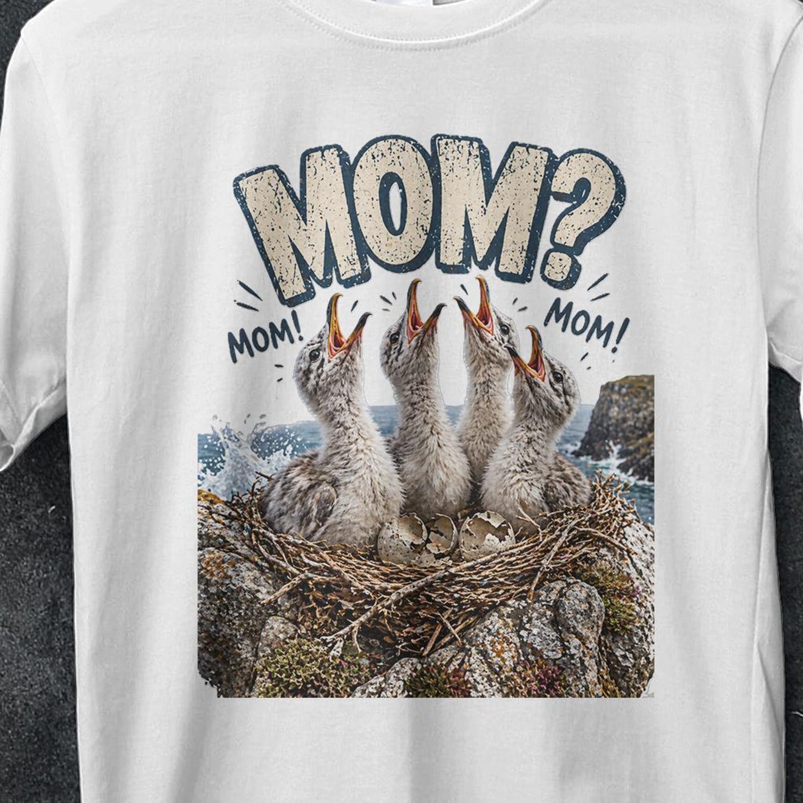 Seagulls Mom Shirt, Seagull Mom Mom, Funny Mother s Day, Gift For Mom, Disney T-Shirt, Disney Finding Nemo Seagulls, Bird, day gift, L