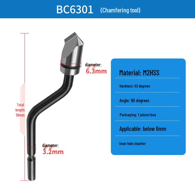 Stainless Steel and Copper Deburring Chamfering Tool for Inner Holes