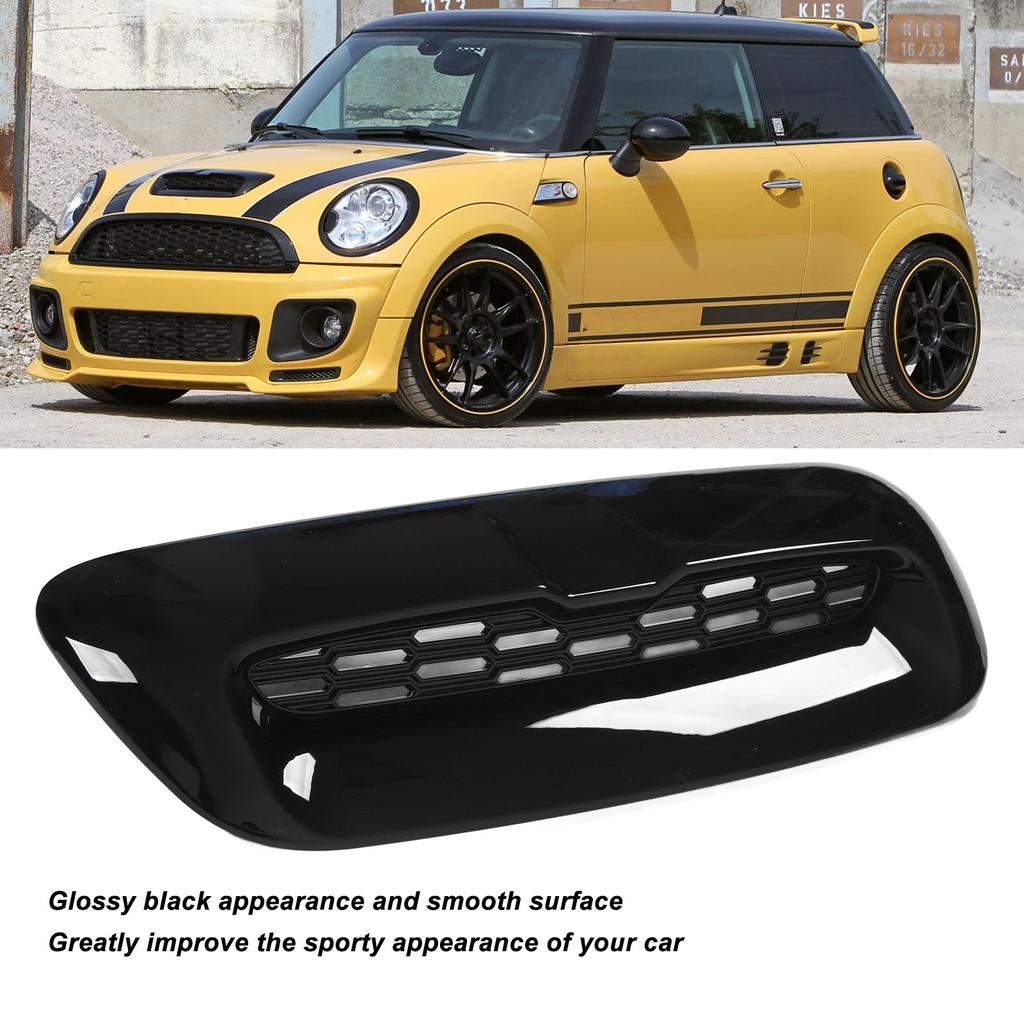 2 STuks Voor Motorkap Ventilatierooster Trim Helder Zwart Luchtuitlaat Kap Vervanging Voor BMW Mini Cooper S R56 R55 R57 R58 R59 Motor Trim