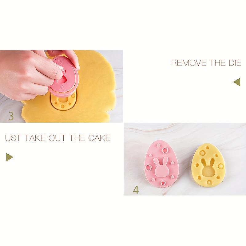 9pcs Easter Can Sauce Sandwich Cookie Mold 3d Plastic Stereoscopic Cookie Press Baking Home Embossed Stamp