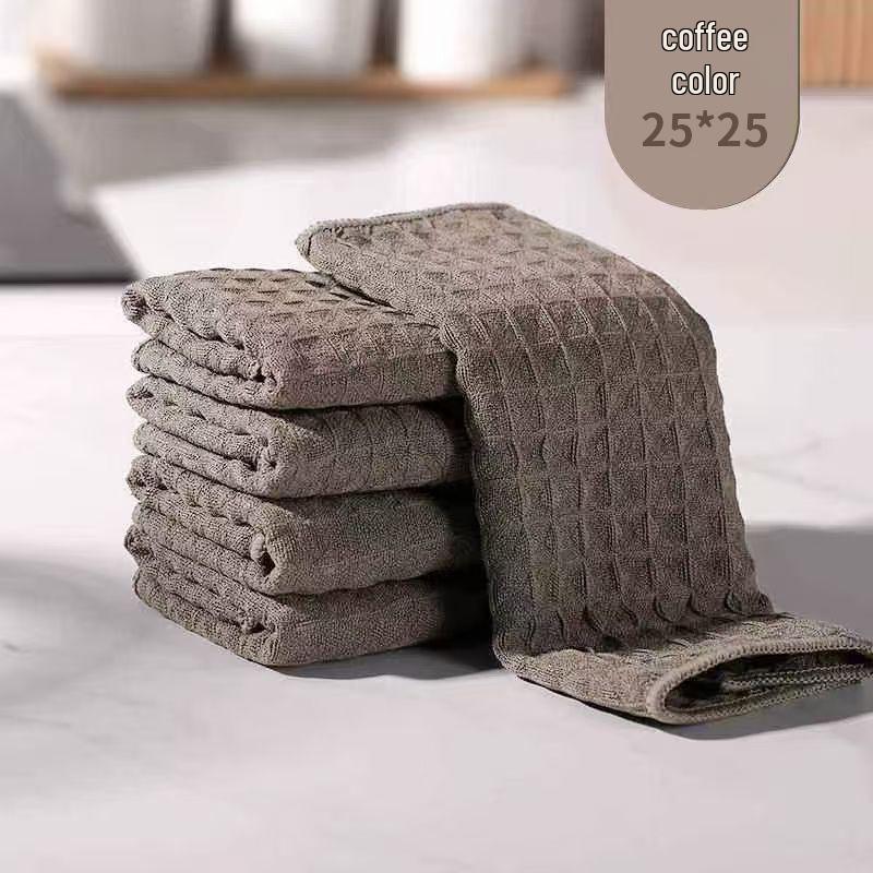 Thickened Absorbent Lint-Free Waffle Dishcloth for Kitchen Cleaning