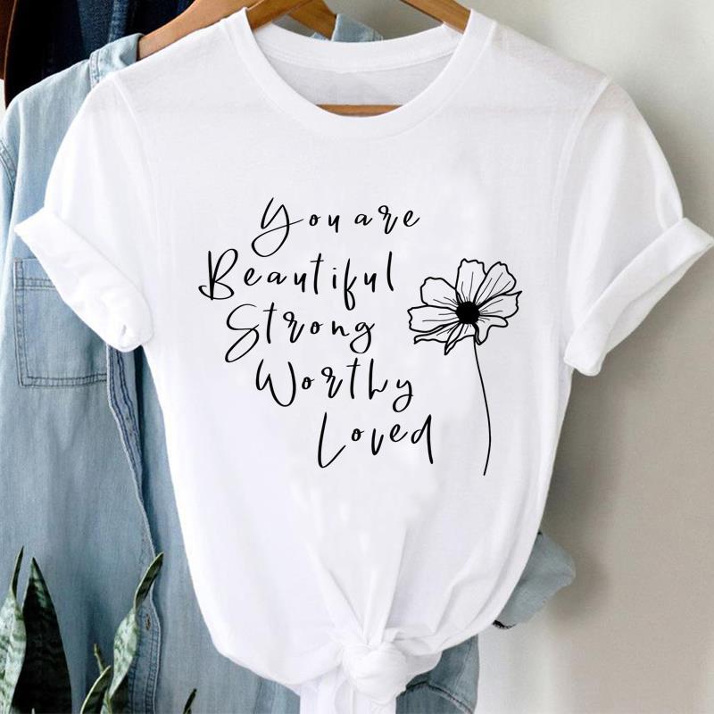 (Asian Size) Women Printed Tee Fashion Lady love letter style  Clothing Casual T Shirt Female Top Graphic Short Sleeve T-shirts