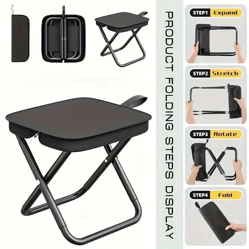 Outdoor Fishing Folding Travel Chair, Suitable for Beaches, Picnics, Camping, Hiking, Portable Stool