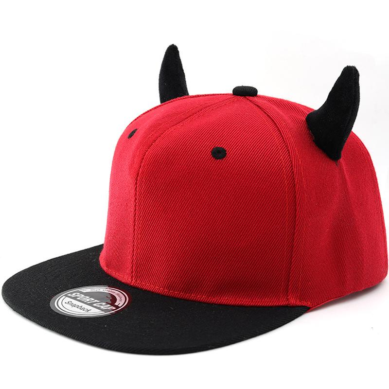 European and American Little Devil Corner Hip-hop Hat Men and Women Outdoor Travel Sunshade Baseball Cap Fashion Flat Brim Cap Tide