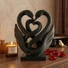 Home Decoration Double Heart Ornament Romantic Style Swan Statue Aesthetic Love Figurine  Bedroom