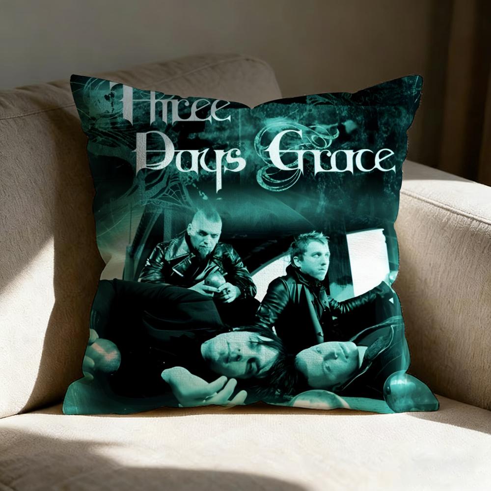 Three DDays Grace SINGER Pillow Case Linen Pillow Covers Cover For Couch Living Room Bench Patio Floor Linen Home Decor