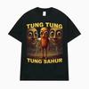 Summer fashion men's T-shirt (DOMIO) Tung Tung Tung Sahur Humorous baseball bat print T-shirt for men humorous style Pure cottot