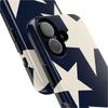Tmavě modrý podklad bílá hvězda 2v1 pouzdro na telefon vhodné pro iPhone 17 16 15 14 13 12 11 Pro/Max/Plus proti pádu a nárazuvzdorné