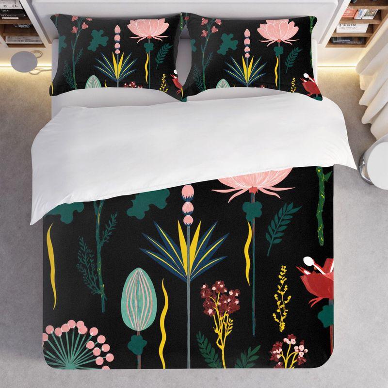 3-Piece Bedding Pillowcase Quilt Cover Set Color Flower 2D Digital Printing Suitable For Bedroom Dormitory Decoration