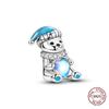 New Christmas Charm Bead Charms 100 copper Christmas Tree Santa Claus Ice Boot Pendant Bead Charms Compatible With Bracelets Do It Yourself Jewellery