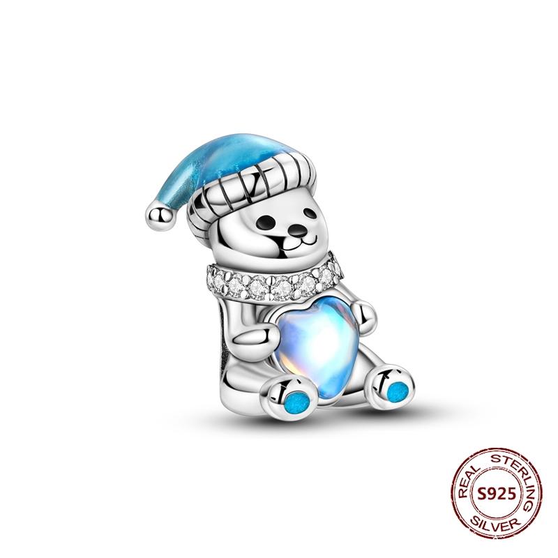 New Christmas Charm Bead Charms 100 copper Christmas Tree Santa Claus Ice Boot Pendant Bead Charms Compatible With Bracelets Do It Yourself Jewellery
