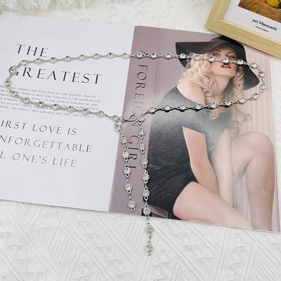 Waist Chain Accessories Suit Pants Simple Silver Chain Belt Women's Summer