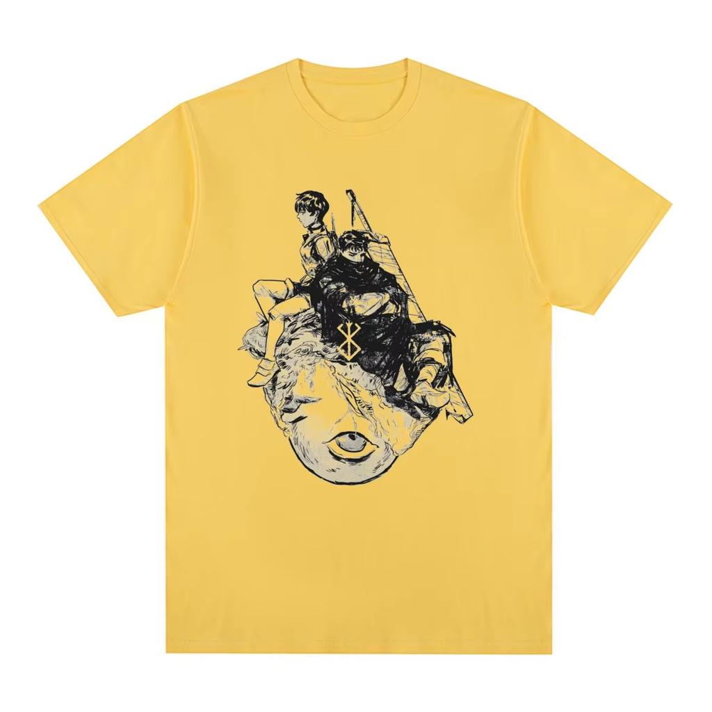 Men's & Women's New Vintage T‑Shirt with Berserk Japanese Manga Anime Graphic Print Women And Men T-shirt