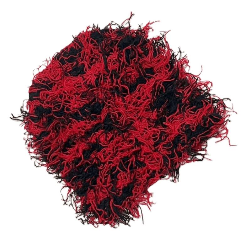 Knitted Beanie Hat with Fuzzy Pom Multifunction Warm Cover Household for Children Girls Boys Keeping Warm Accessory