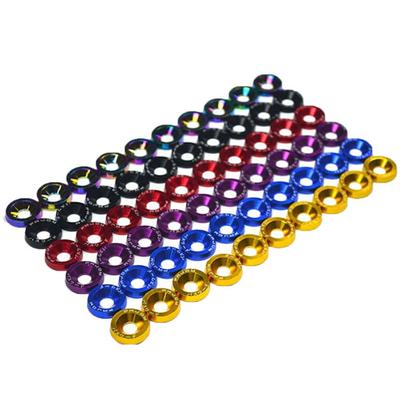 10 stuks auto voertuig spatbord bumper kentekenplaat frame M6 schroeven decor met ring