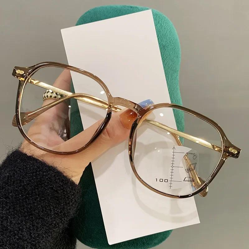 Hd Reading Eyeglasses Blue Light Blocking Ultra Light Unisex Eyewear Far Sight Glasses Fashion Multifocal Presbyopia Eyeglasses