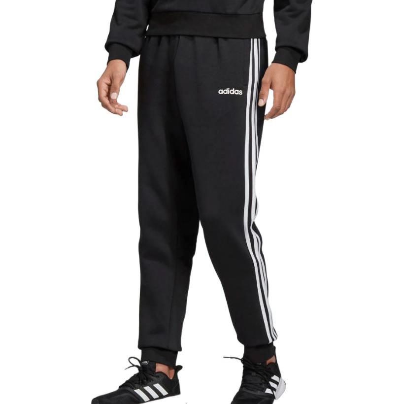 Adidas Essentials 3-Stripes Fleece Pants Men Bottoms Black DQ3095