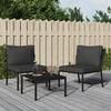 VidaXL Garden Chairs with Gray Cushions 2 Pcs 60x74x79 Cm Steel 362717