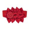 Elastic Belt Women's Korean Version of Large Flower Decorative Belt Fashion Versatile Wide Waist Seal Dress Accessories