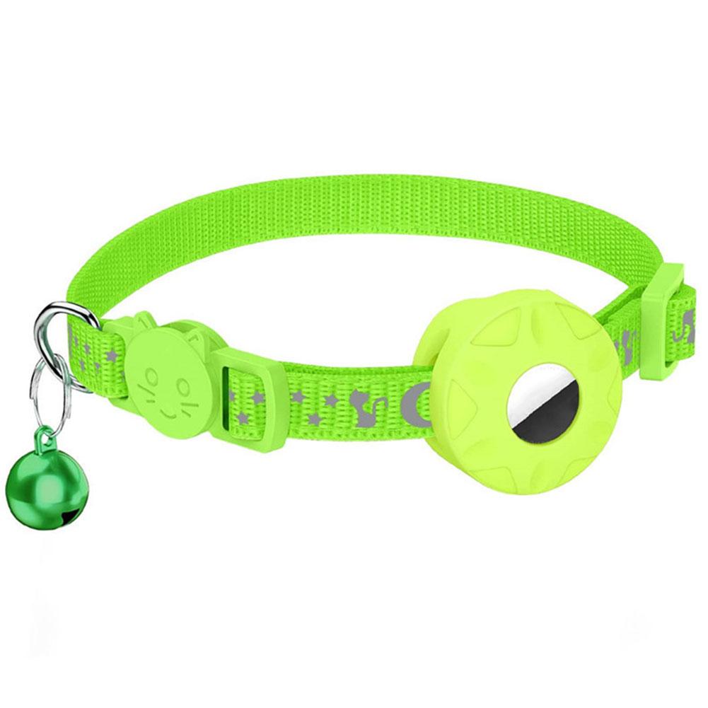 Verstellbares Anti-Verlust-Halsband Reflektierendes Stern-Mond-Katzen-Hundehalsband Airtag Haustierhalsband mit Glocke Niedliches Haustier-Katzen-Positionierungshalsband für Airtag Haustierhalsband